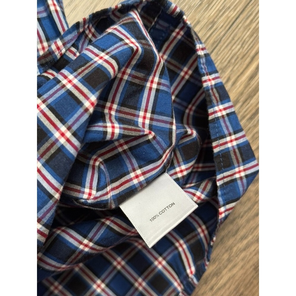 EUC Mens ROWM long sleeve button up plaid 100% cotton size L - Picture 7 of 7